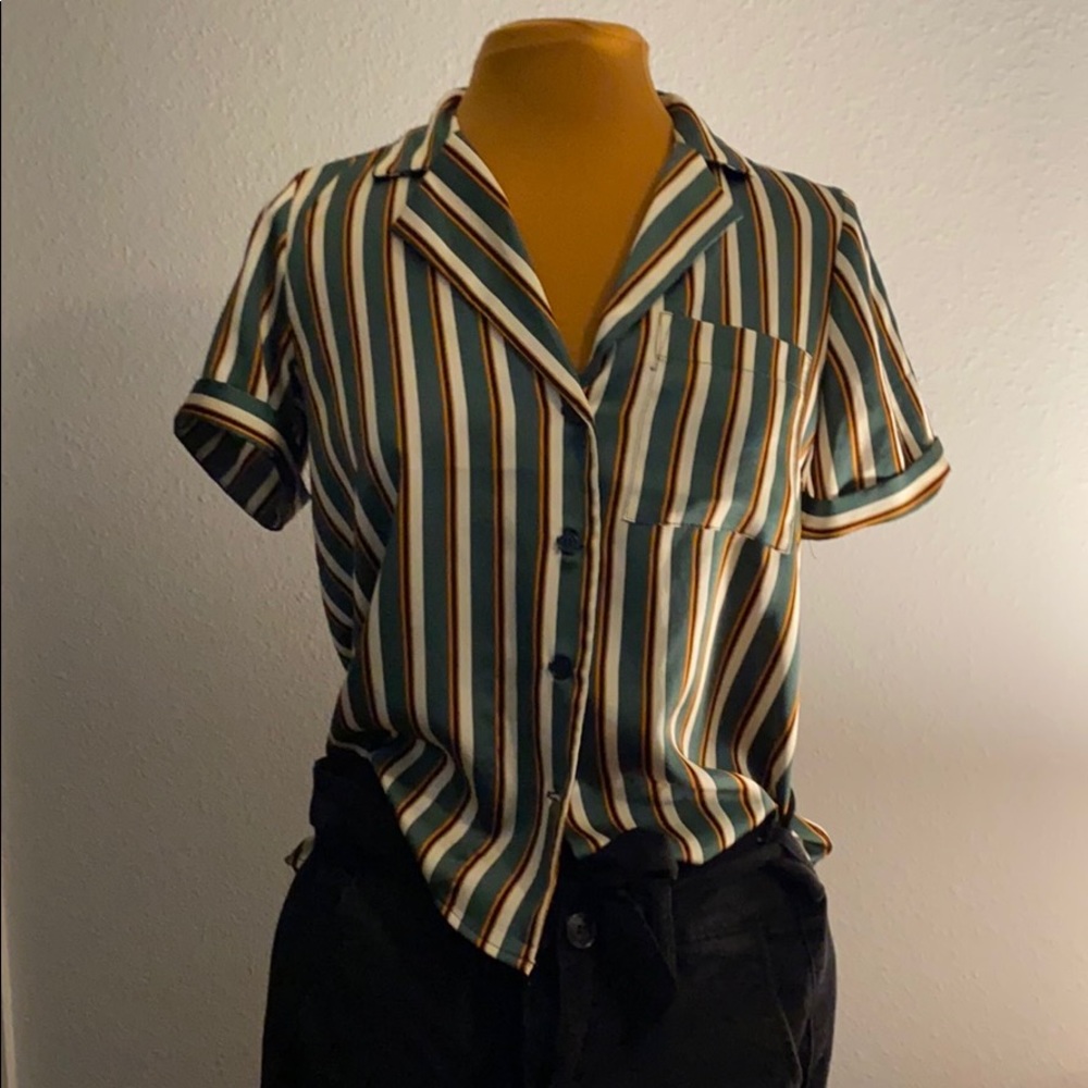 Stripped button down